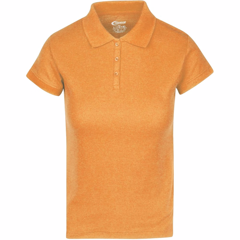Juniors' Polo Uniform Shirts - Orange Size Small