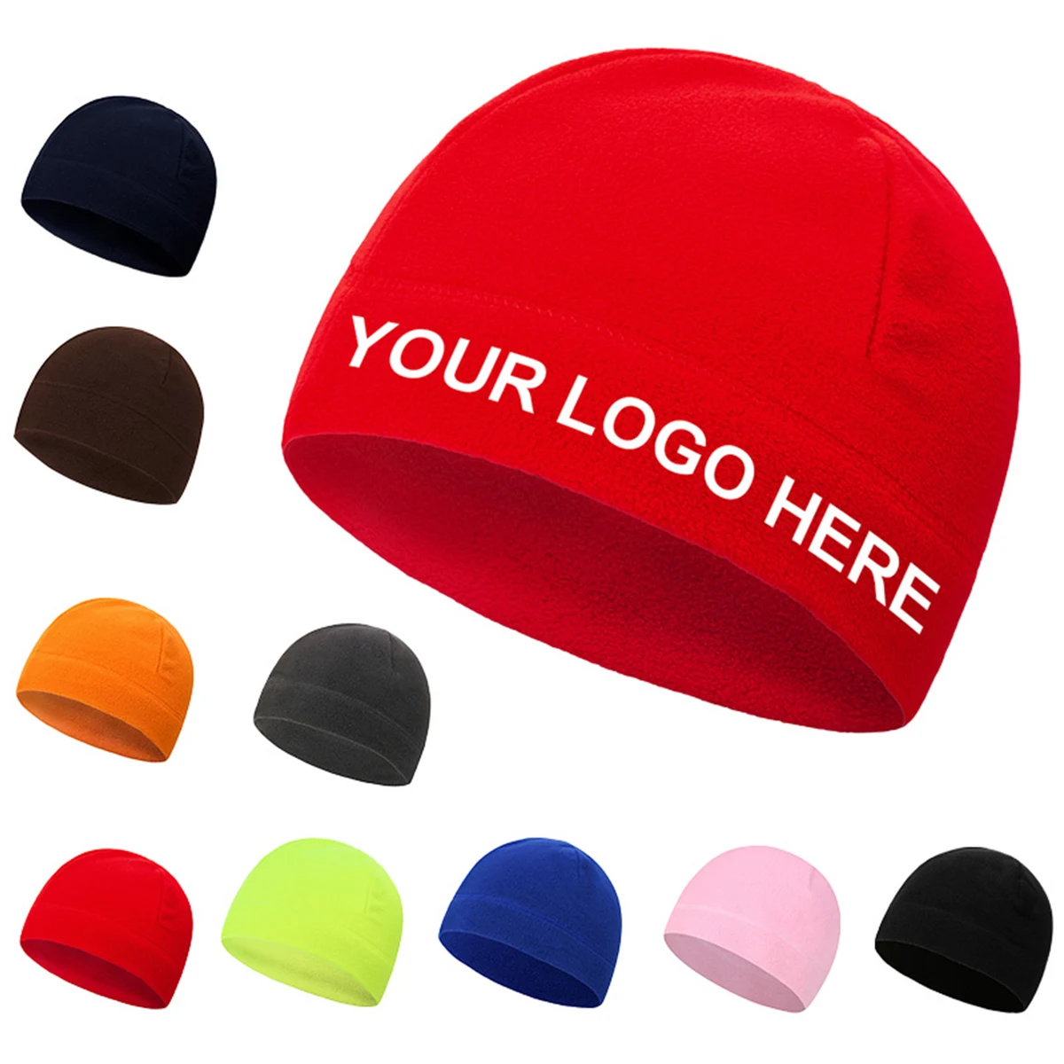 Multi Color Fleece Warm Winter Beanie Hat 1