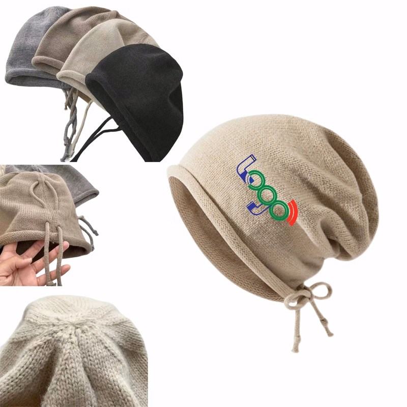 Winter Drawstring Beanie For Women