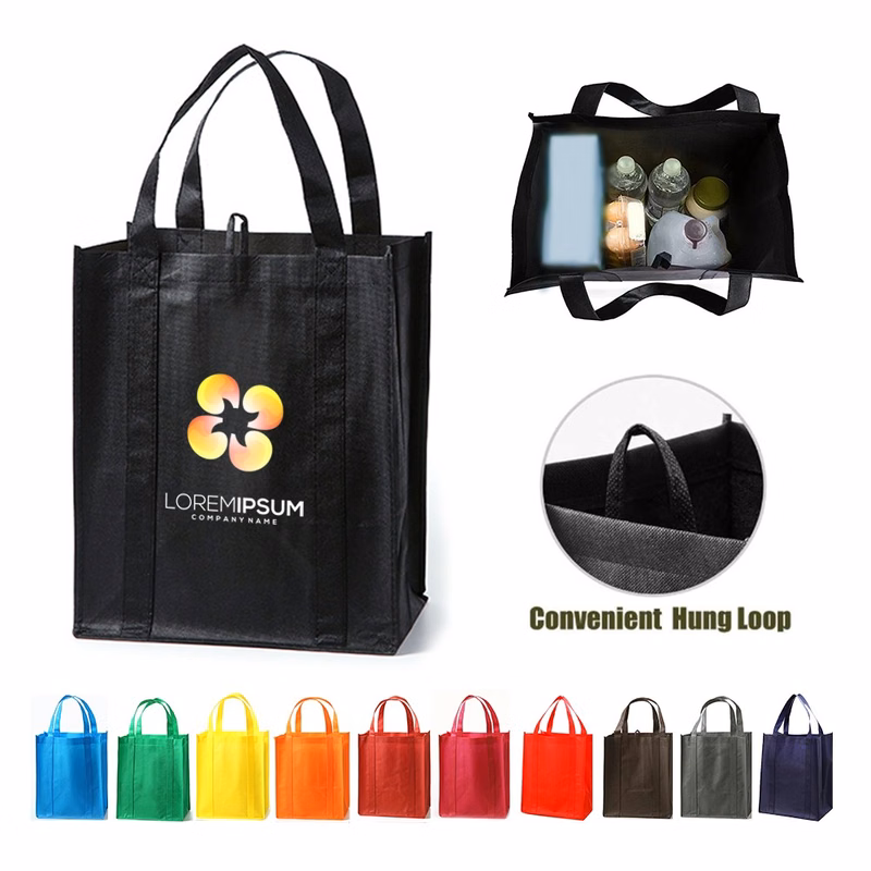 120 Gsm Reusable Grocery Bags Large Totes with Reinforced Handles