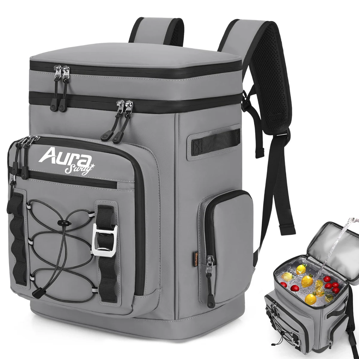 30L Waterproof Insulated Cooler Backpack W/ Multiple Pocket 1