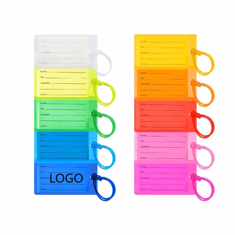 Clear PVC Luggage Tags With Strap