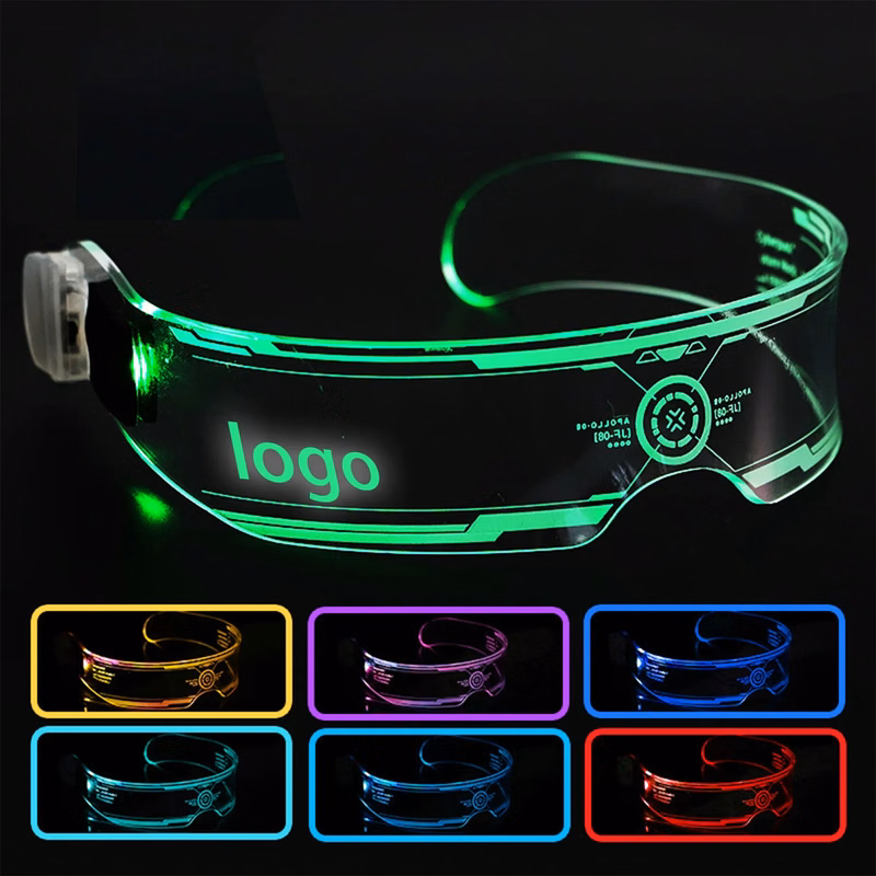 Cyberpunk style led luminous sunglasses