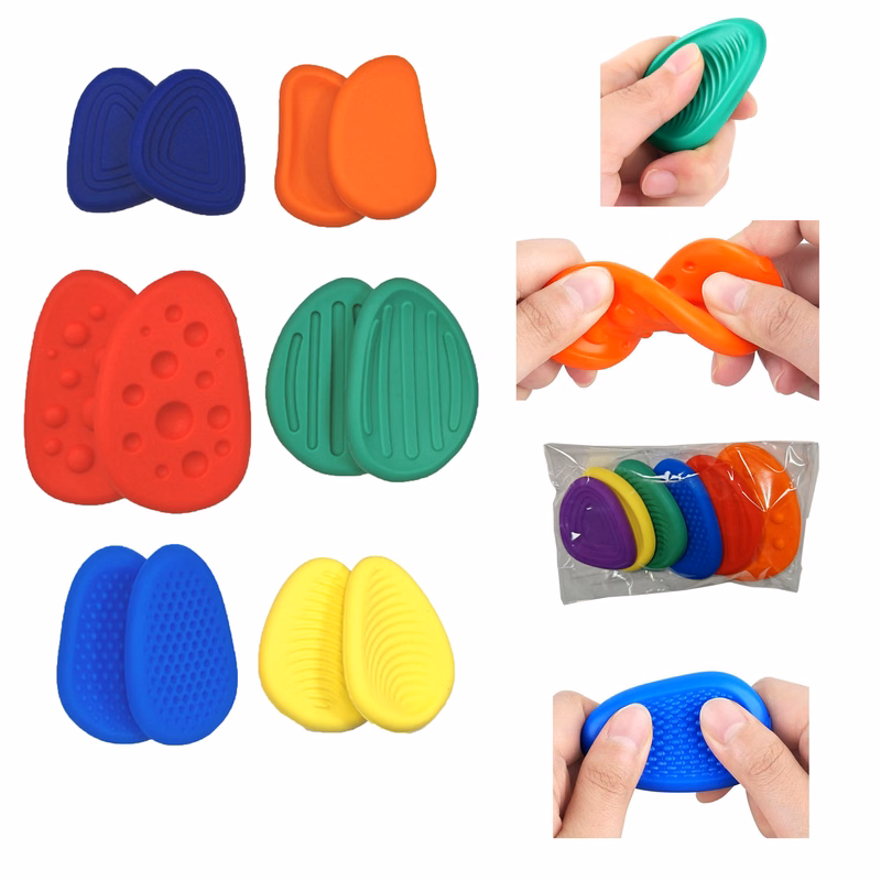 Soft Silicone Textured Worry Stones