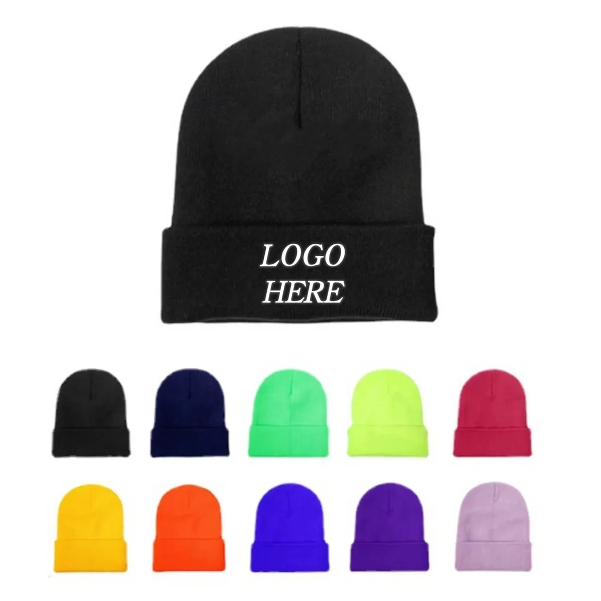 MOQ 50 Knitted Beanie Hat 1