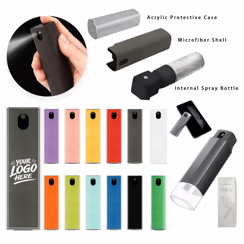 2 In 1 Screen Cleaner Spray Kit Microfiber Cloth