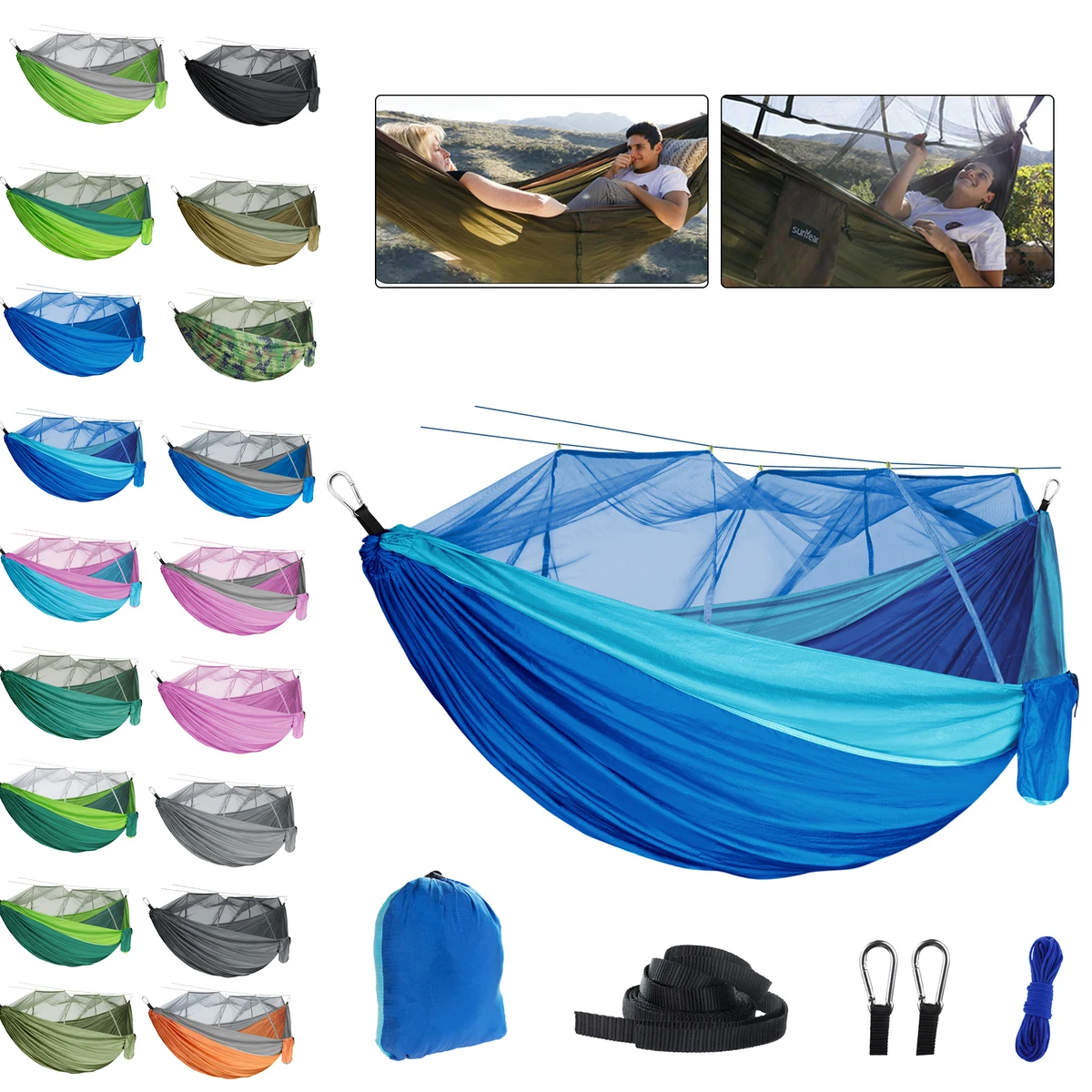 Portable Camping Hammock with Net 1