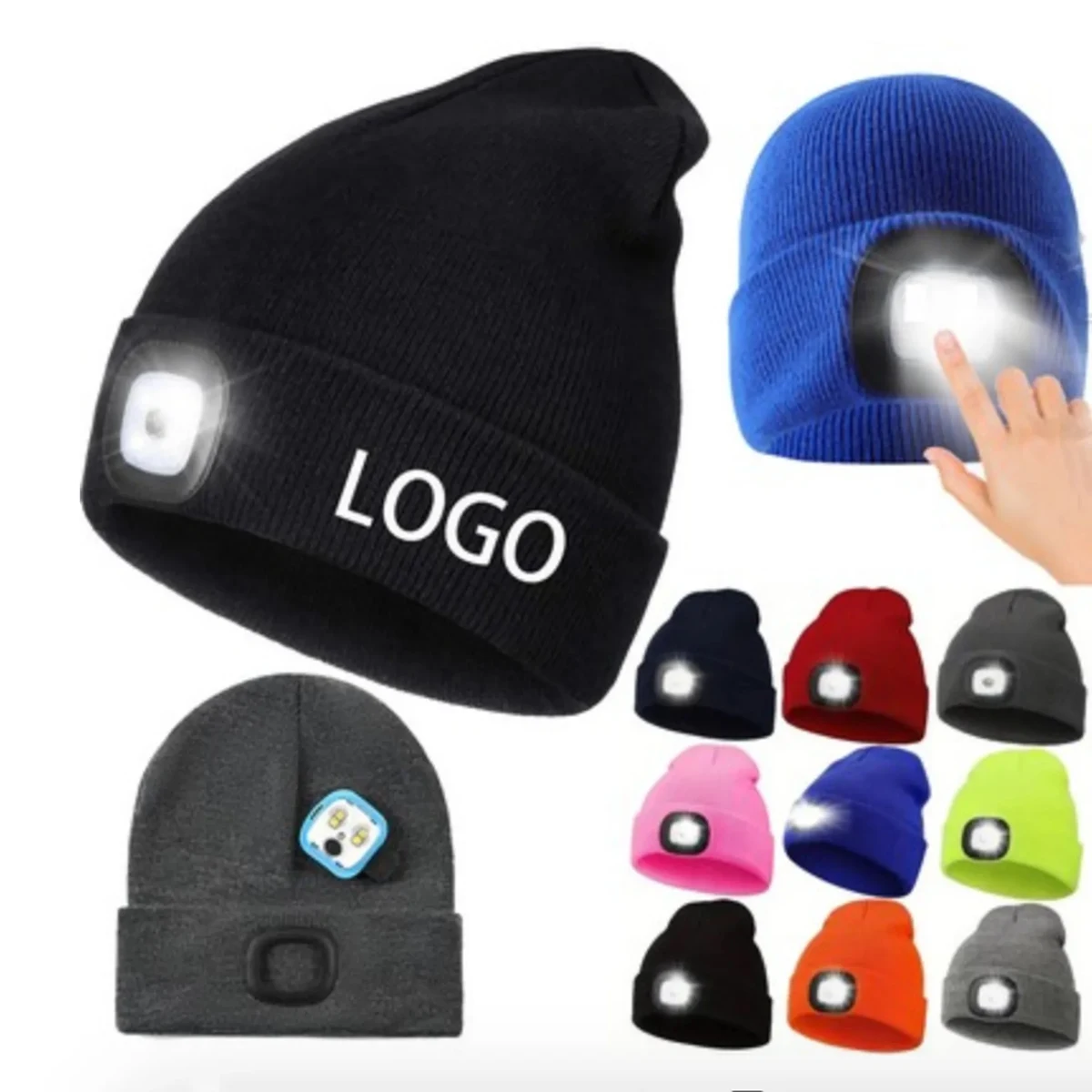 Unisex LED Light Winter Knitted Hat Cap Beanie 1