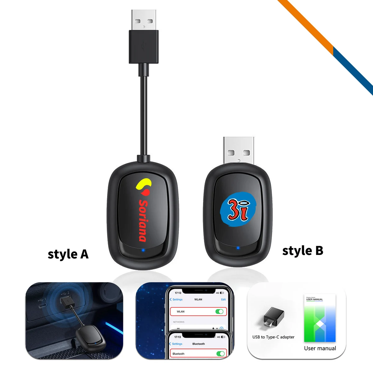 ConnCar Wireless CarPlay And Android Auto Adapter 1