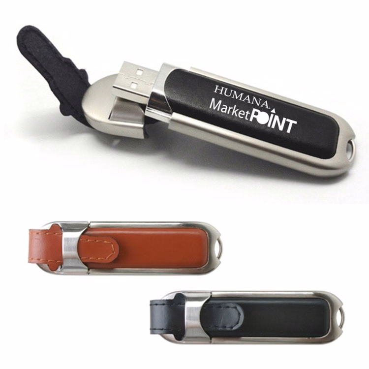 4GB Faux Leather USB Flash Drive