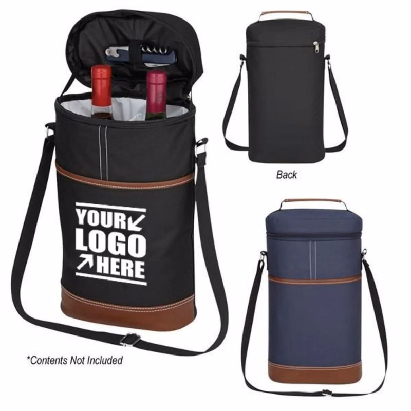 2 Bottle Wine Tote Organizer Bag