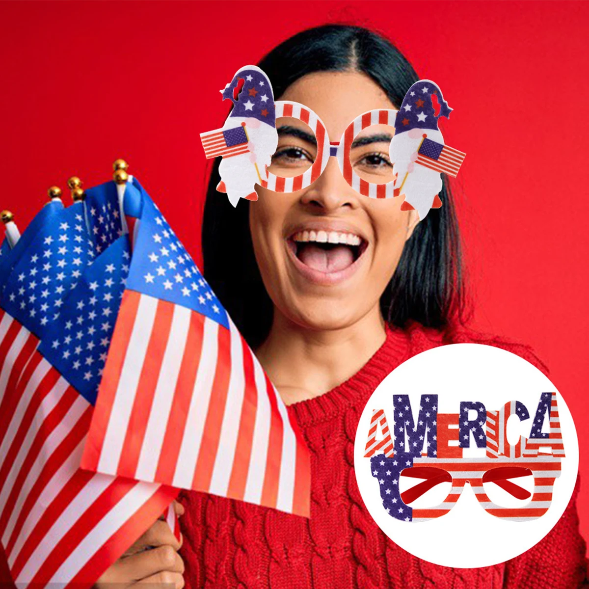 American Flag Decorative Eyeglass Frame-in stock 1