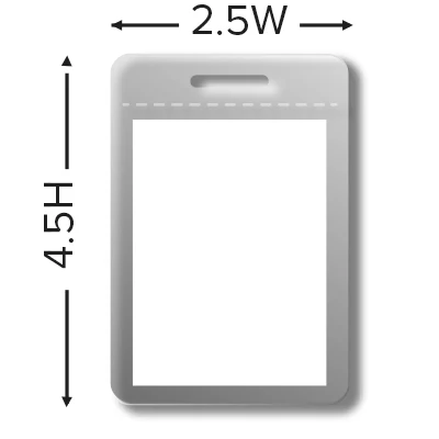 2.5W x 4.5H Plastic Badge Holder 1