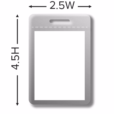 2.5W x 4.5H Plastic Badge Holder
