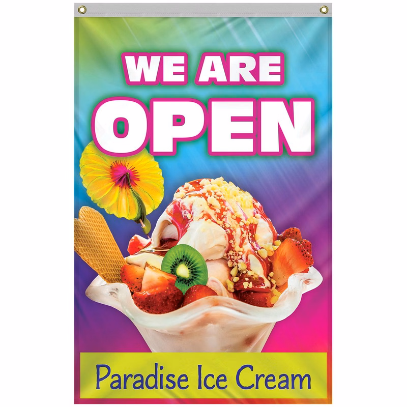 4' x 6' Standard Single Reverse Knitted Polyester Vertical Banners