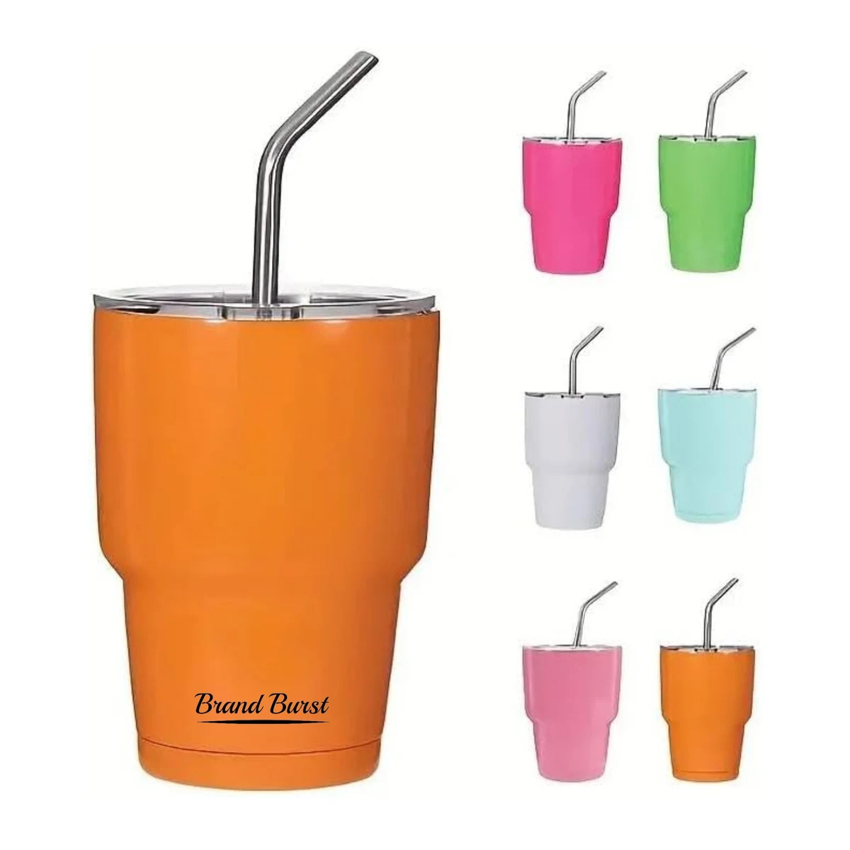 2 oz Mini Tumbler Shot Glass With Straw And Lid 1