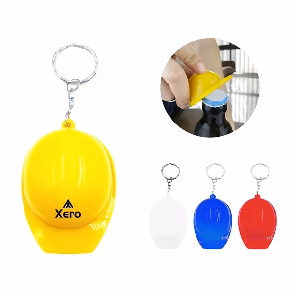 Custom Plastic Hat-Shaped Bottle Opener with Key Ring — Barware Giveaway