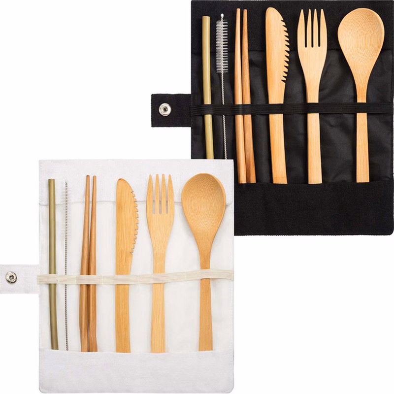 Bamboo Tableware Cutlery Kit