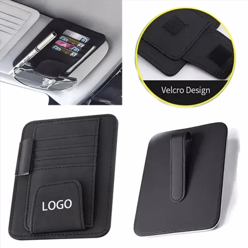 Leather Car Sun Visor Organizer