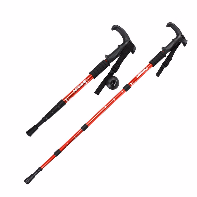 Outdoor Alpenstock With Aluminium Alloy T-shaped Handle