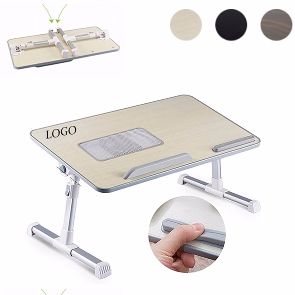 Adjustable And Foldable Laptop Desk, Bed Tray With Cooling F