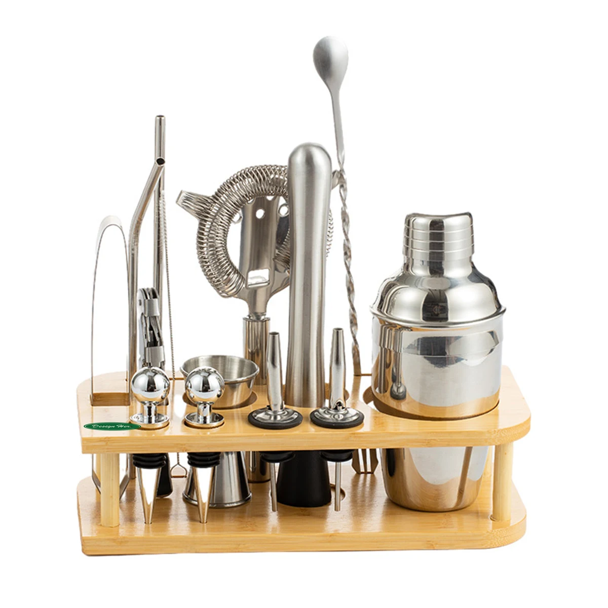 15-Piece Stainless Steel Cocktail Shaker Set 1