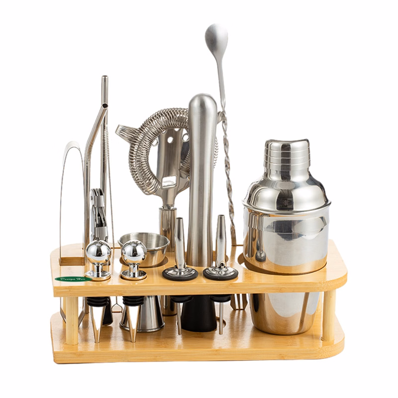 15-Piece Stainless Steel Cocktail Shaker Set