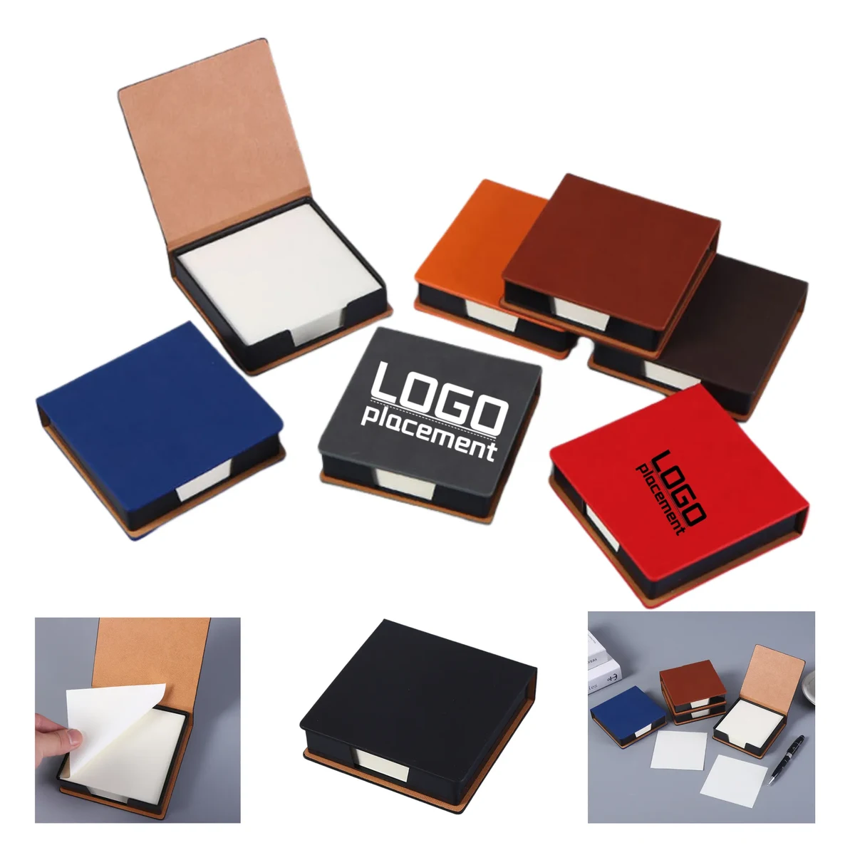 Leather Business Desk Sticky Notes Holder 1