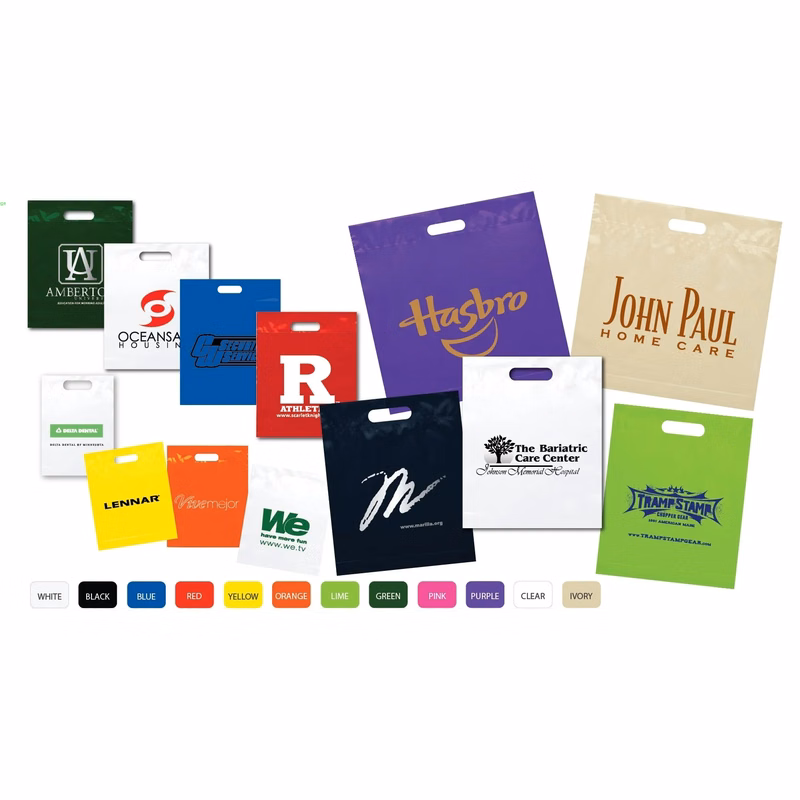 12" x 15" x 3" Fold Over Die Cut Handle Bag