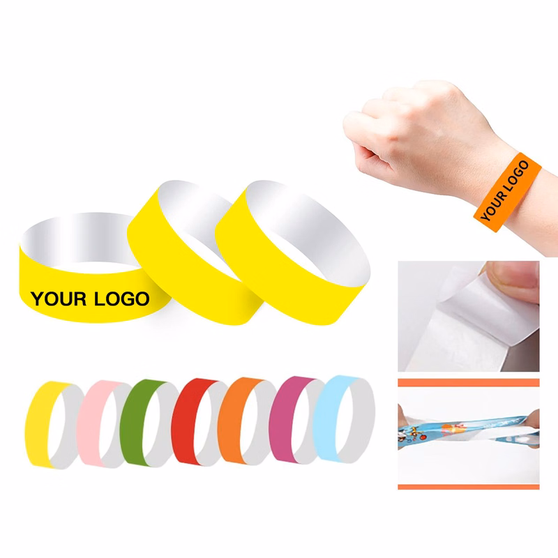 Paper Like Tyvek Wristbands with Tear Resistant Design