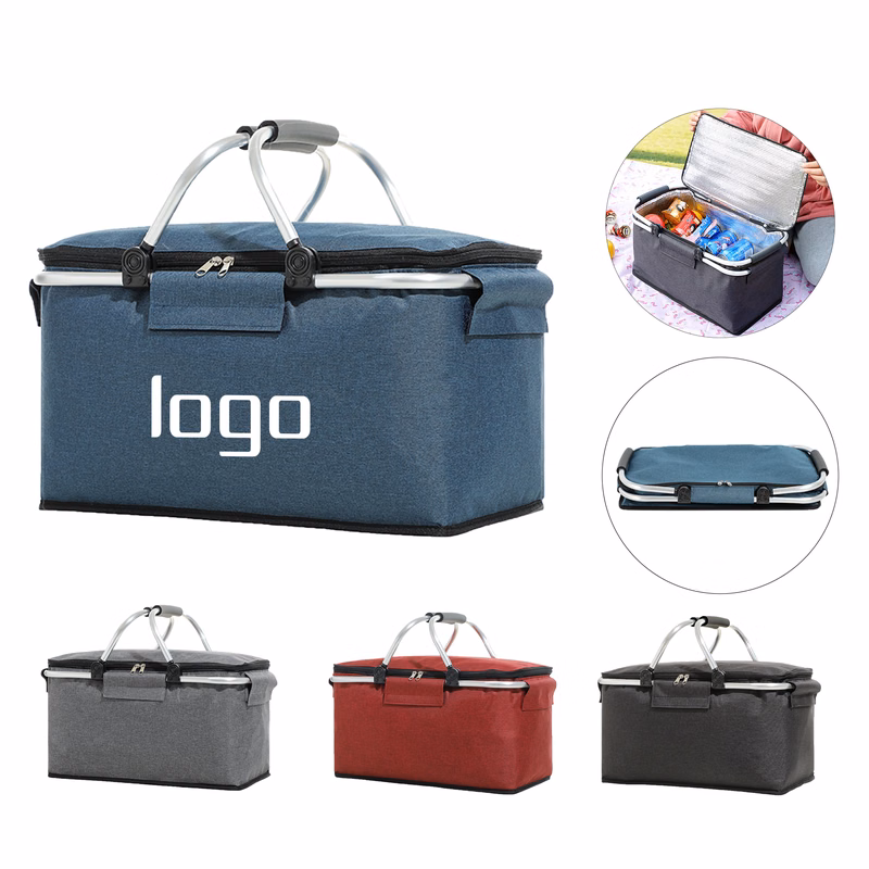 Foldable Oxford Cloth Thickened Aluminum Foil Picnic Bag