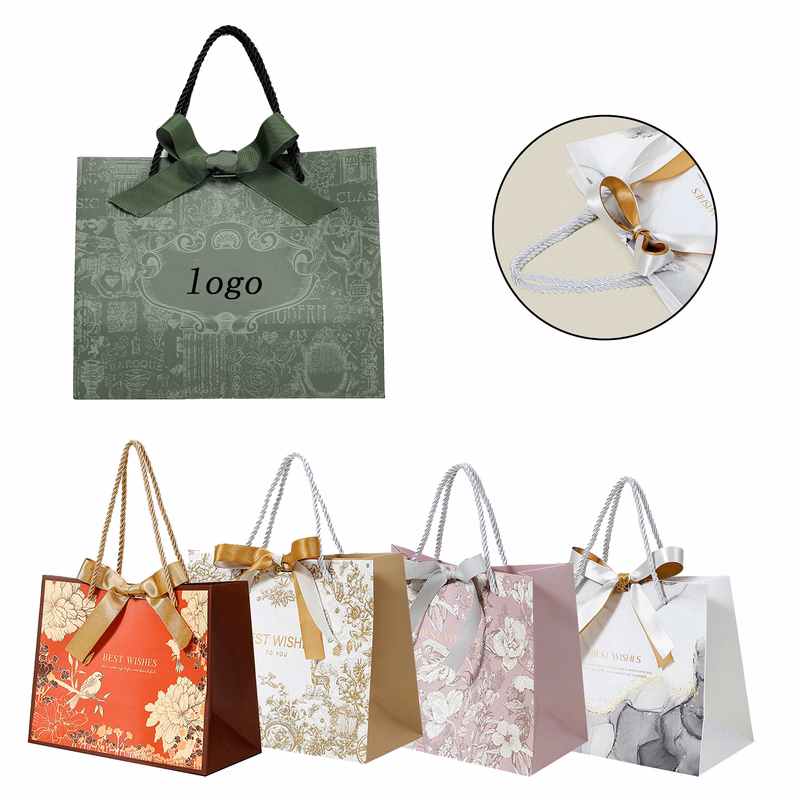 Fashionable Bow-Shaped Hand-Held Gift Bag