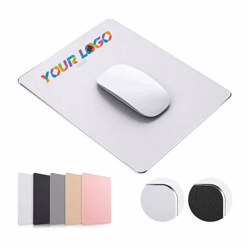 Premium Dual-Side Metal Aluminum Leather Mouse Pad