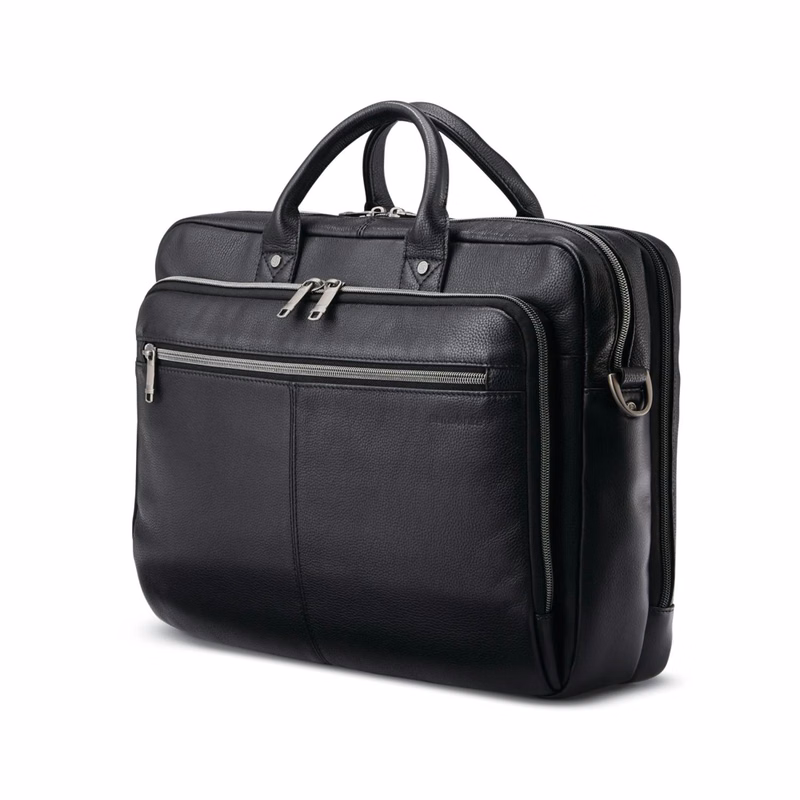 Samsonite® Classic Leather Toploader Brief Bag