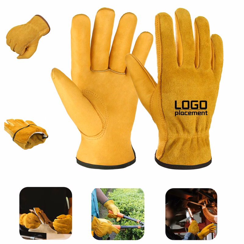 Gardening Protection Double - Layer Cowhide Work Gloves