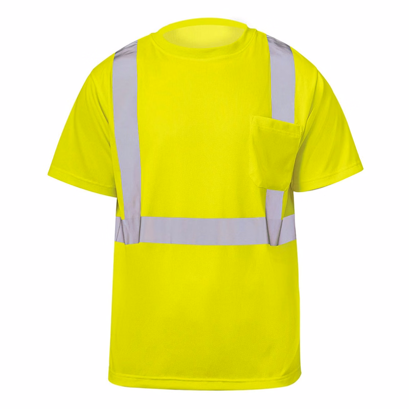 VISIPRO Short Sleeve Reflective Safety T-Shirt with Pocket -