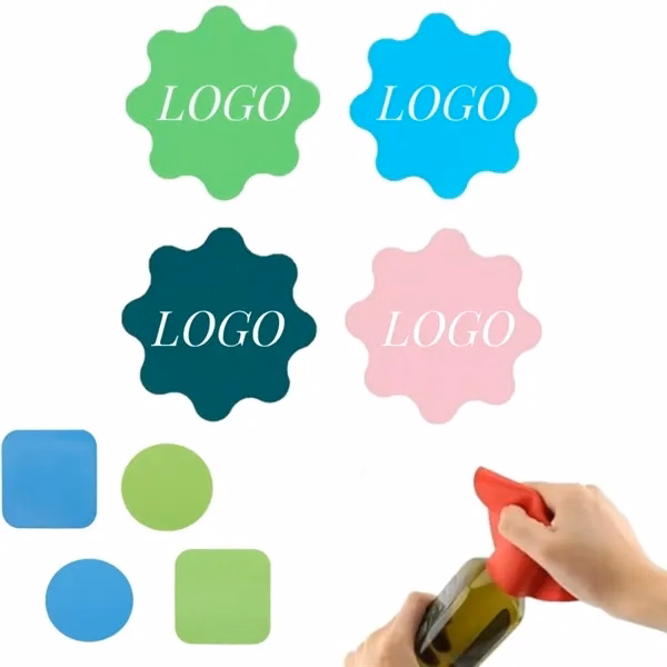 Custom Silicone Flower Jar Opener Coaster 4.7 Inch — Non-Slip Kitchen Essential