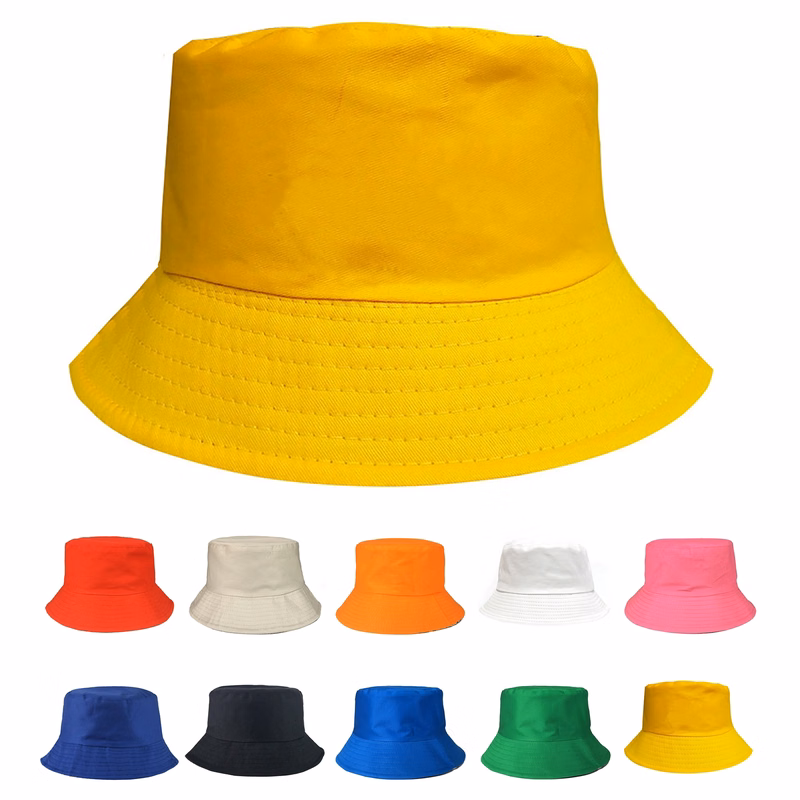MOQ 50pcs Cotton Fisherman Bucket Sun Hat