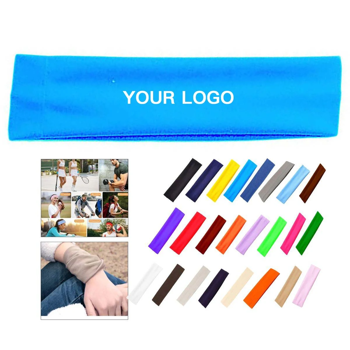 Solid Color Sports Headband for Comfort 1
