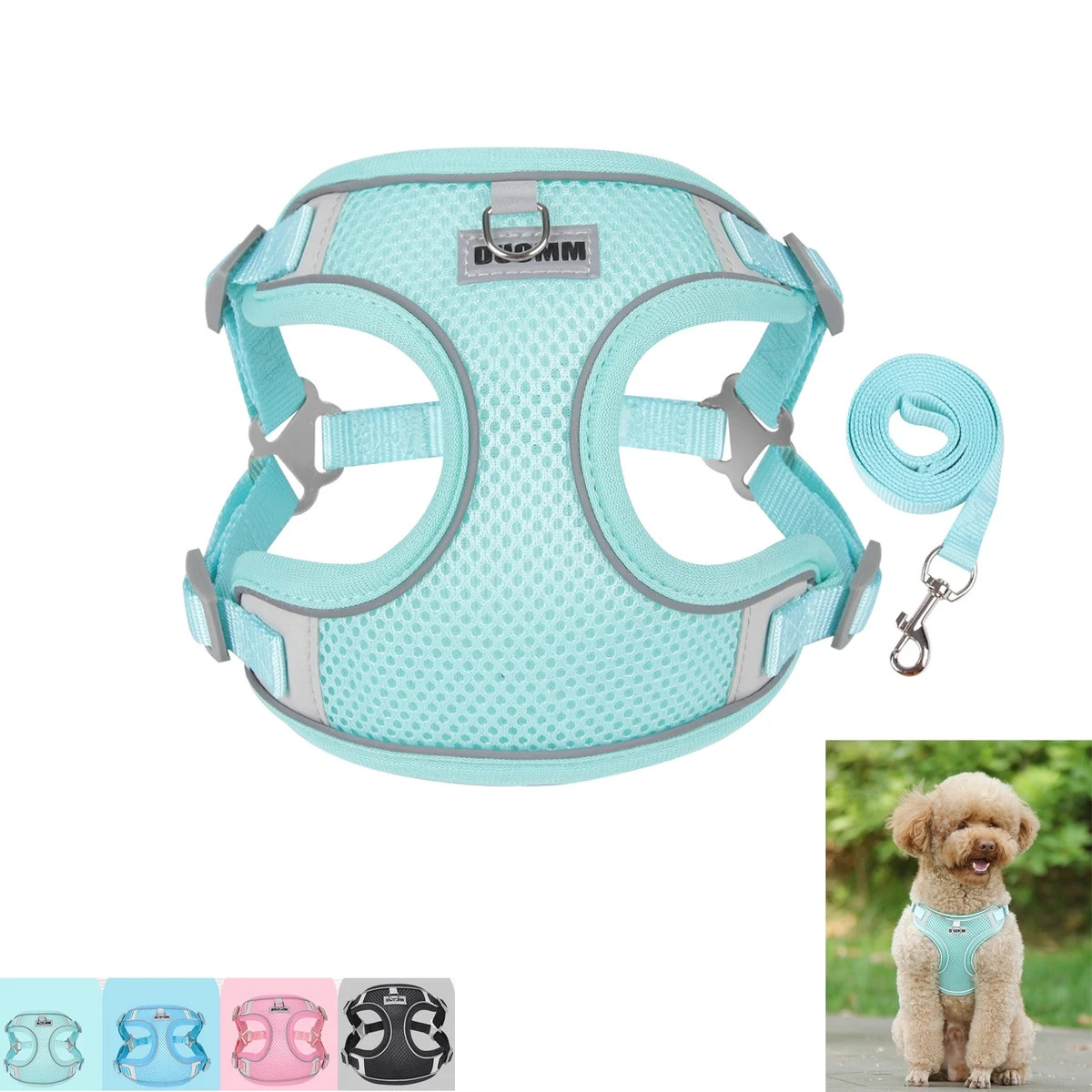 Summer Heavy-Duty Full Body No Pull Vest With Leash D-Ring 1