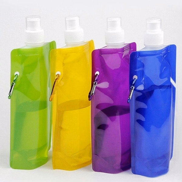 Collapsible Portable Water Bag Pouch Bottle