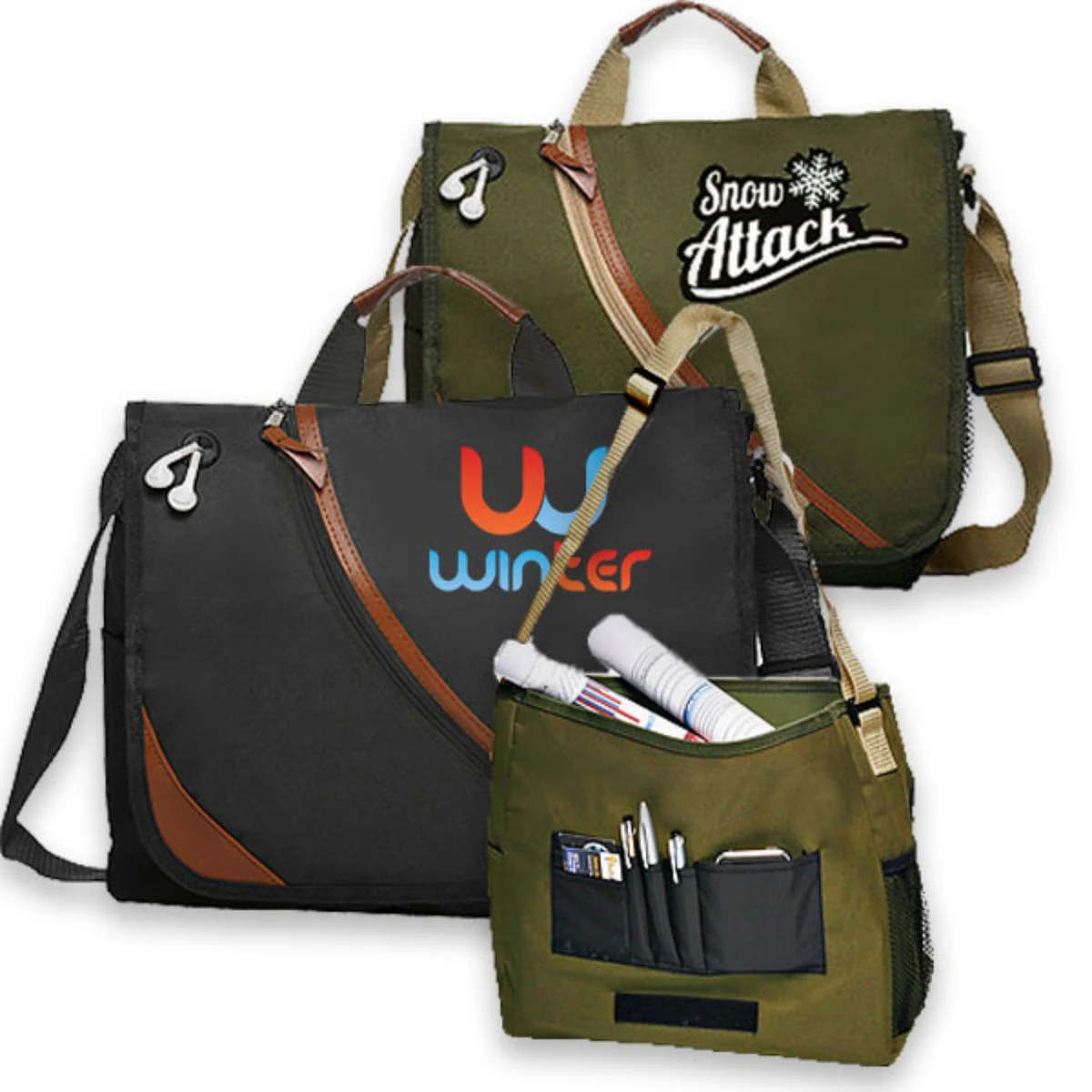 Messenger Bags - Executive Laptop Bag w/ Custom Imprint 1