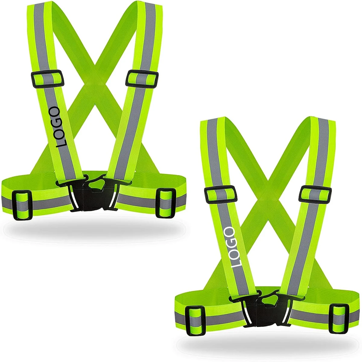 2 Pack Adjustable Reflective Vest Running Gear 1