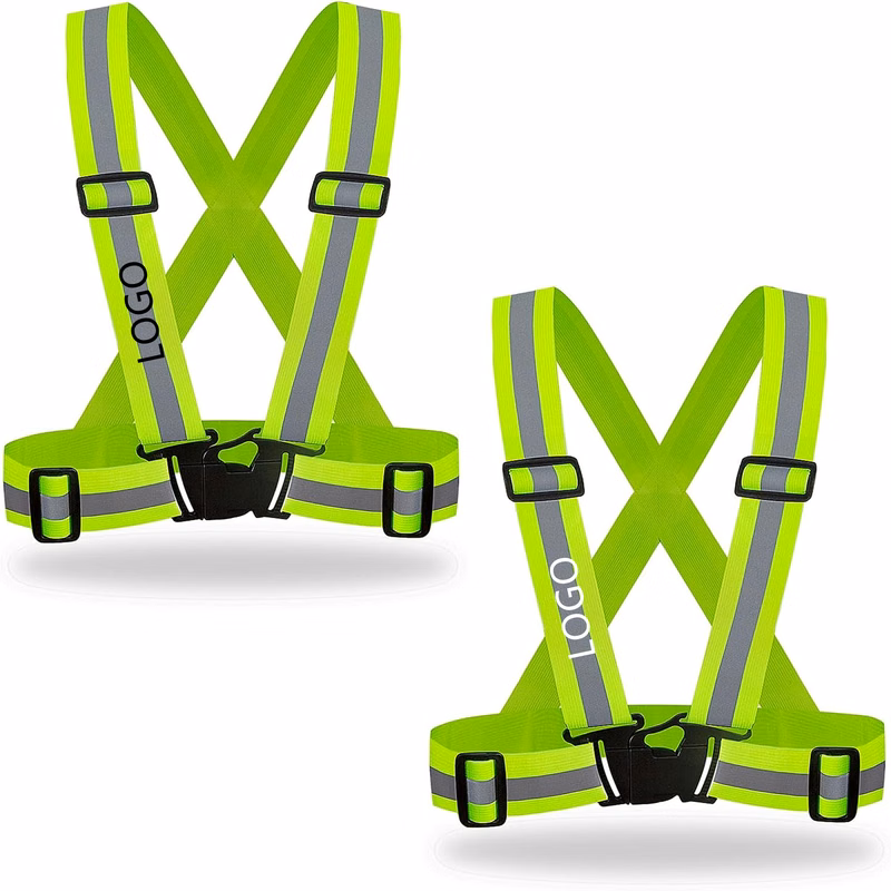 2 Pack Adjustable Reflective Vest Running Gear