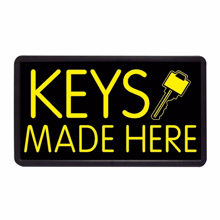 Keys Made Here 13" x 24" Simulated Neon Sign