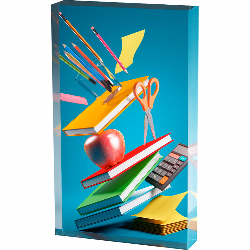 Clear Acrylic Paper Weight (4"x 6"x 3/4") Full Colour PhotoImage