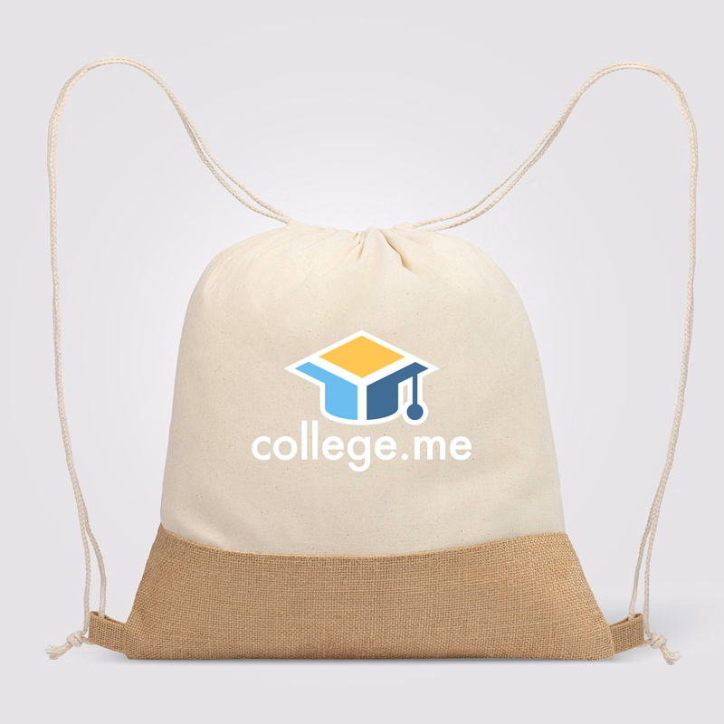 Rio™ Drawstring Bag - 5 oz. Recycled Cotton Blend with Jute