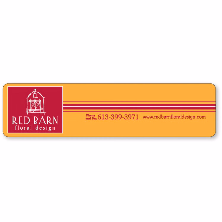 White Gloss 4 Colour Process Paper Roll Label Stock Rectangle (1.5"x6")