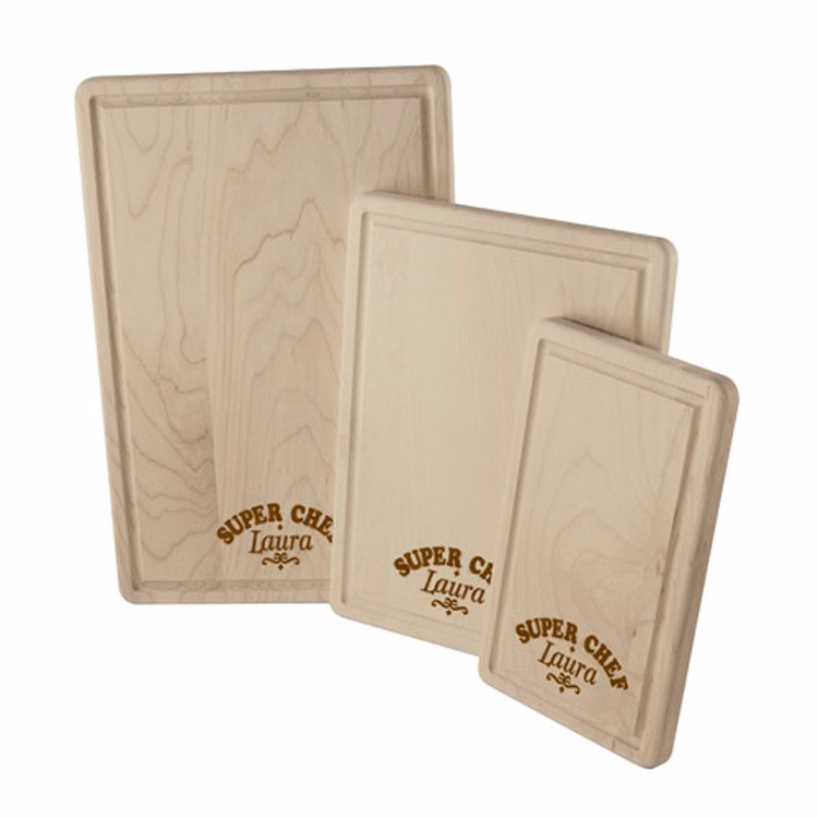 10" x 15" Maple Cutting Board, Lasered
