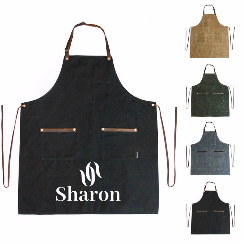 Waterproof Waxed Canvas Sleeveless Apron